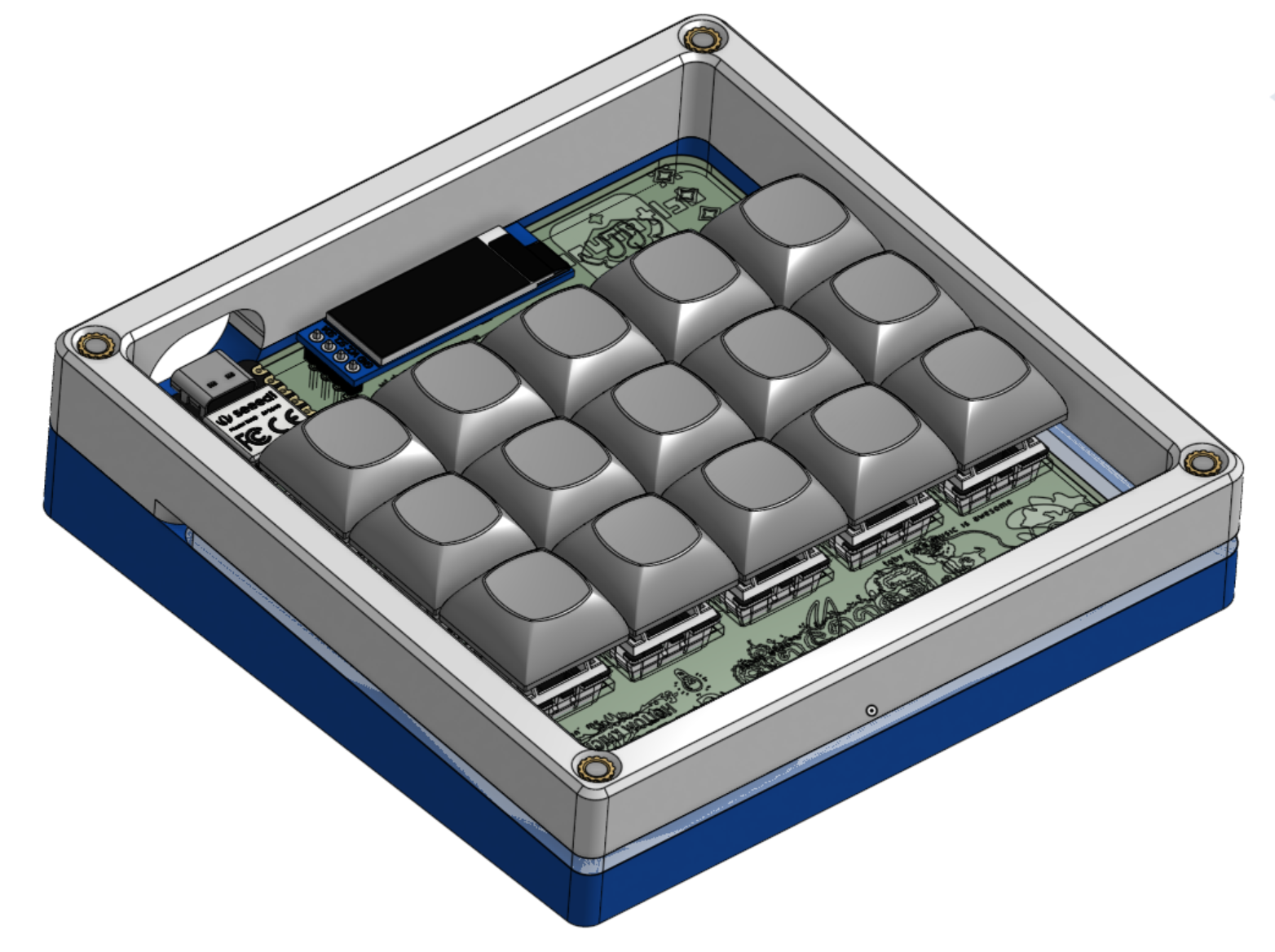 a 3x5 macropad made by turtletabletop!